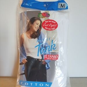 Fruit of the Loom Women's White Tank Top 2-Pack
